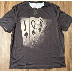 NWT Men's Size XL Plus Soly Hux Poker Graphic Tee Shirt Short Sleeve Streetwear